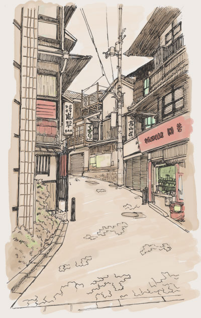 有馬風景01 有馬の風景イラスト